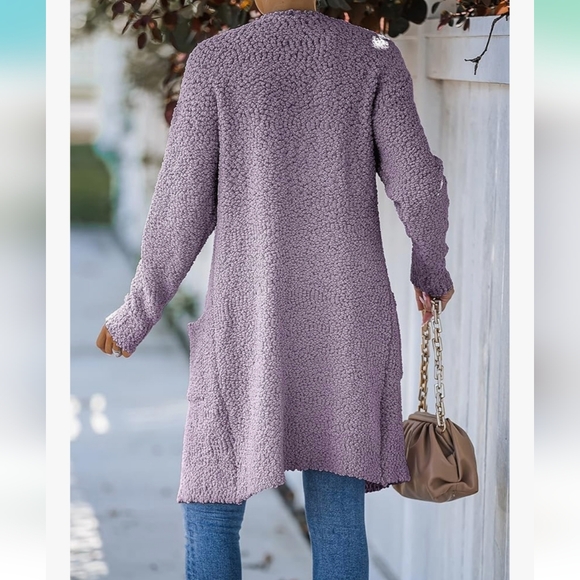 Merokeety Soft Chunky Knit Sweater Open Front Cardigan Women's Size Medium - Picture 4 of 9